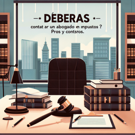 ¿Deberías contratar a un abogado especializado en impuestos? Pros y contras